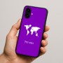 כיסוי בעיצוב אישי עם השם שלך לדגם - Nothing Phone (2a) בעיצוב מפת העולם