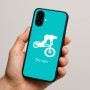 כיסוי בעיצוב אישי עם השם שלך לדגם - Nothing Phone (2a) בעיצוב רוכב אופניים