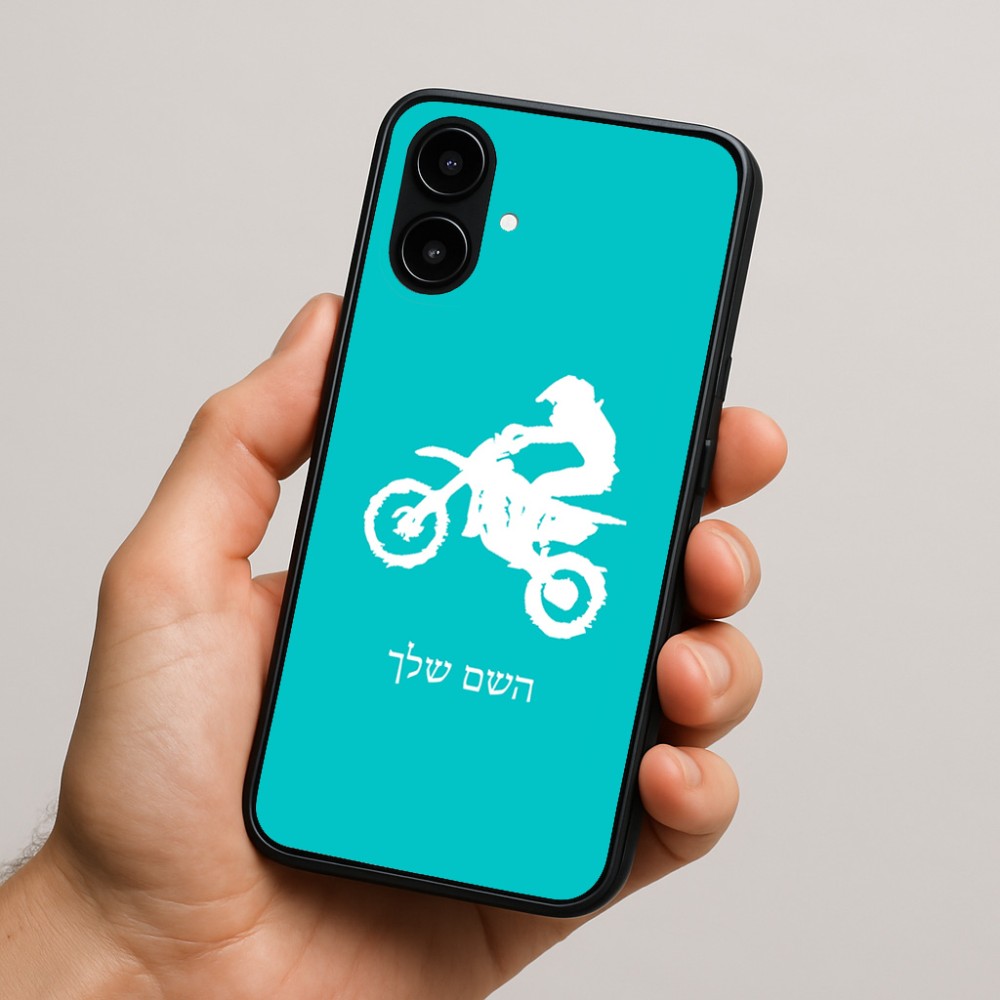 כיסוי בעיצוב אישי עם השם שלך לדגם - Nothing Phone (2a) בעיצוב מוטוקרוס