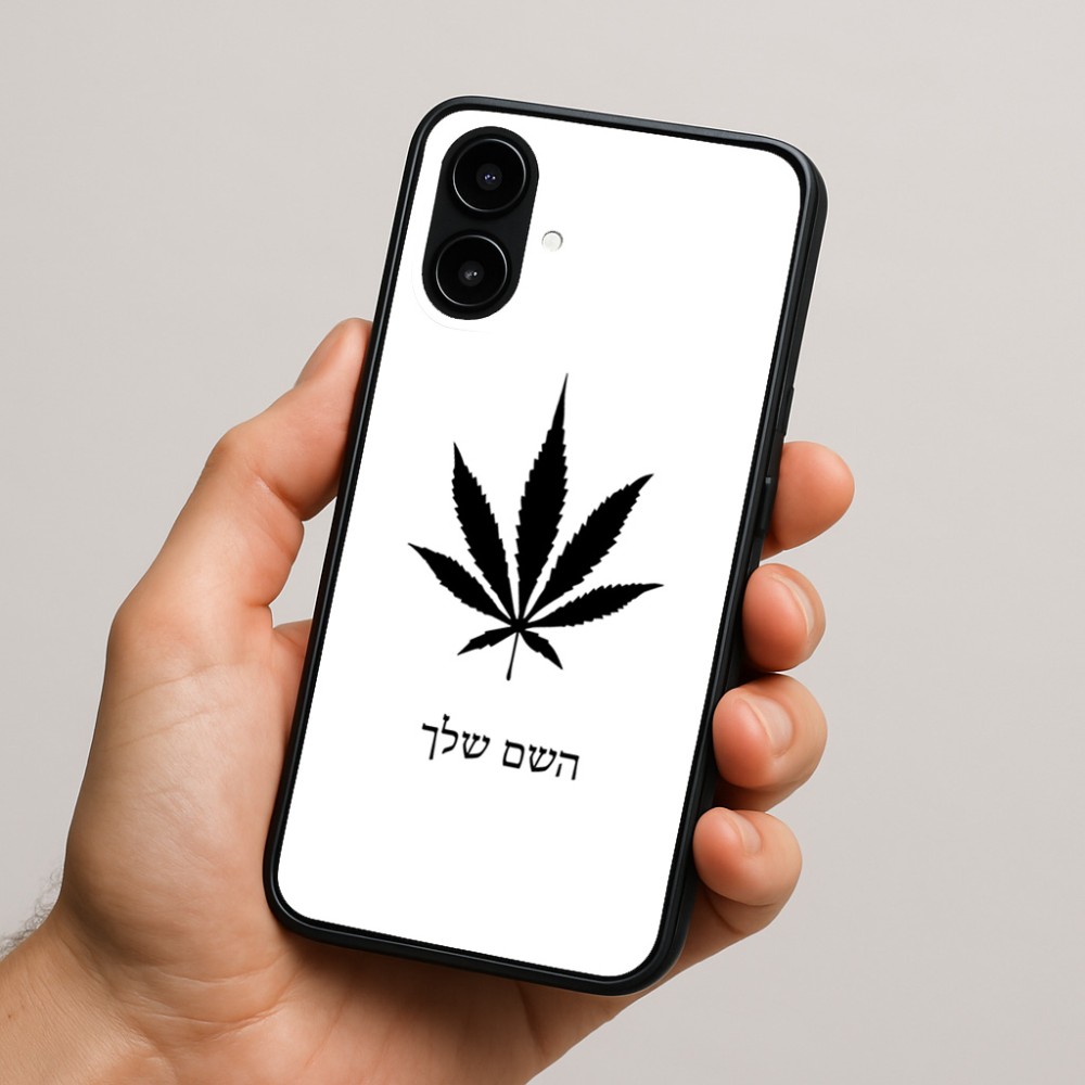 כיסוי בעיצוב אישי עם השם שלך לדגם - Nothing Phone (2a) בעיצוב עלה מריחואנה - גראס