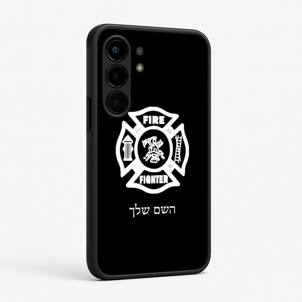כיסוי בעיצוב אישי עם השם שלך לדגם - Nothing Phone (3a) Pro בעיצוב כבאי - תגית