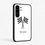 כיסוי בעיצוב אישי עם השם שלך לדגם - Nothing Phone (3a) Pro בעיצוב דגל המירוץ