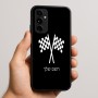 כיסוי בעיצוב אישי עם השם שלך לדגם - Nothing Phone (3a) Pro בעיצוב דגל המירוץ