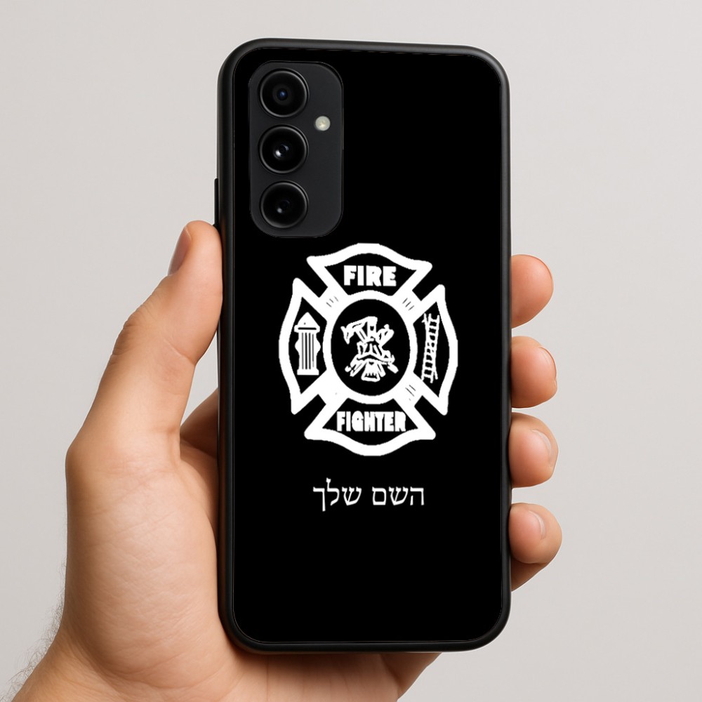 כיסוי בעיצוב אישי עם השם שלך לדגם - Nothing Phone (3a) Pro בעיצוב כבאי - תגית