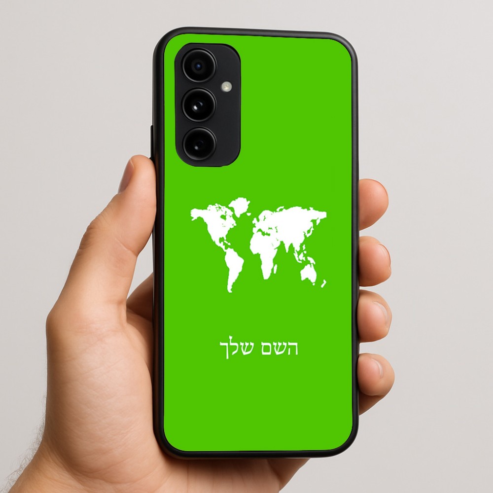 כיסוי בעיצוב אישי עם השם שלך לדגם - Nothing Phone (3a) Pro בעיצוב מפת העולם