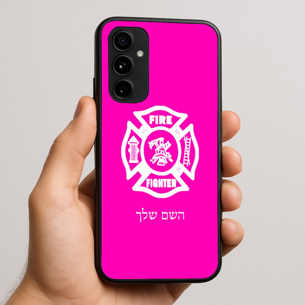 כיסוי בעיצוב אישי עם השם שלך לדגם - Nothing Phone (3a) Pro בעיצוב כבאי - תגית