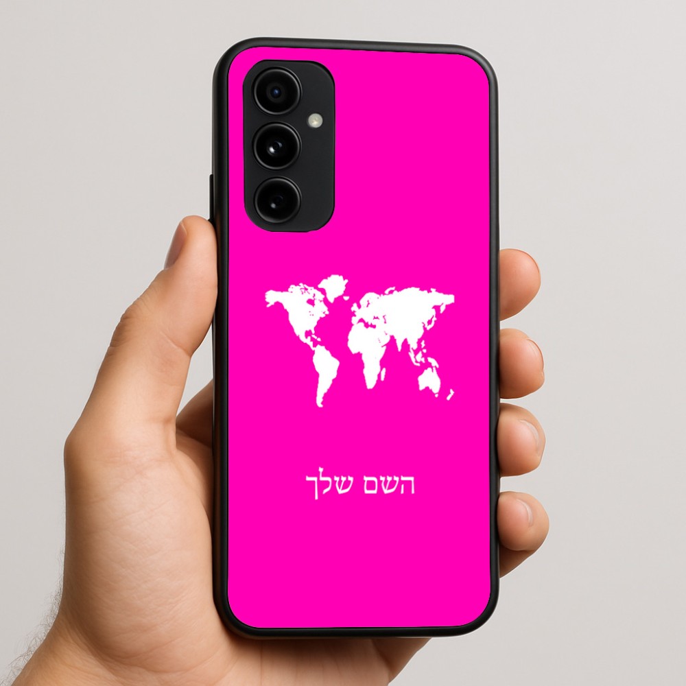 כיסוי בעיצוב אישי עם השם שלך לדגם - Nothing Phone (3a) Pro בעיצוב מפת העולם