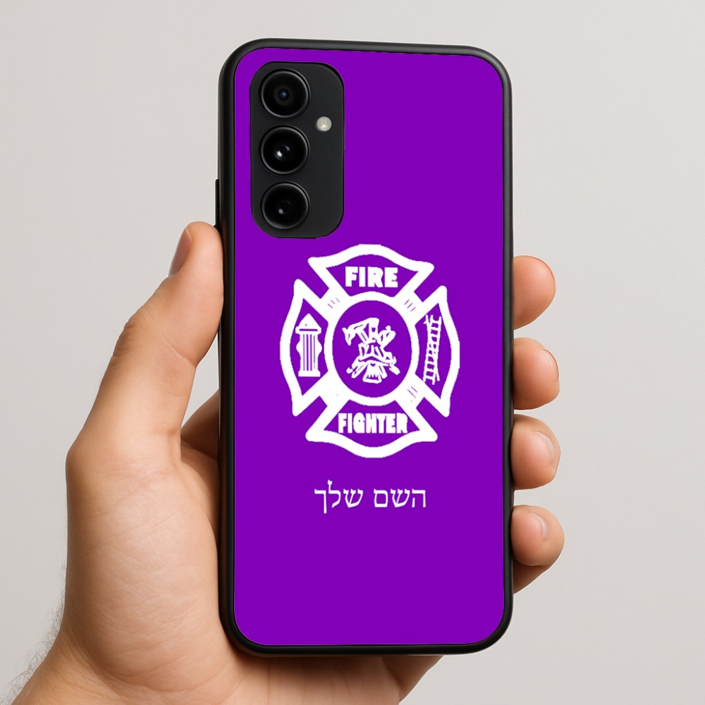 כיסוי בעיצוב אישי עם השם שלך לדגם - Nothing Phone (3a) Pro בעיצוב כבאי - תגית