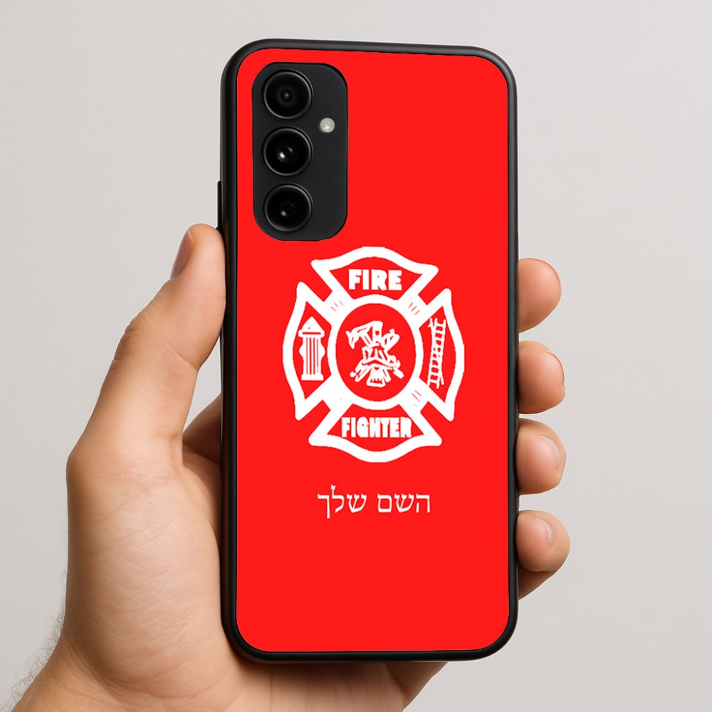 כיסוי בעיצוב אישי עם השם שלך לדגם - Nothing Phone (3a) Pro בעיצוב כבאי - תגית