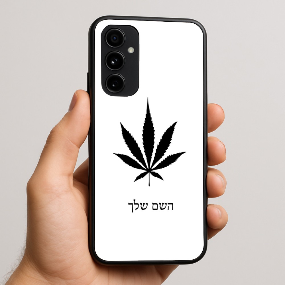 כיסוי בעיצוב אישי עם השם שלך לדגם - Nothing Phone (3a) Pro בעיצוב עלה מריחואנה - גראס