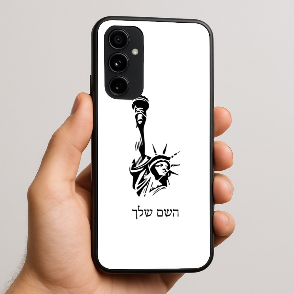 כיסוי בעיצוב אישי עם השם שלך לדגם - Nothing Phone (3a) Pro בעיצוב פסל החירות