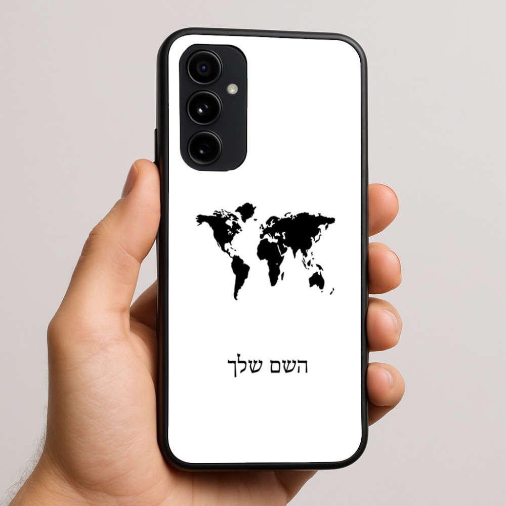 כיסוי בעיצוב אישי עם השם שלך לדגם - Nothing Phone (3a) Pro בעיצוב מפת העולם