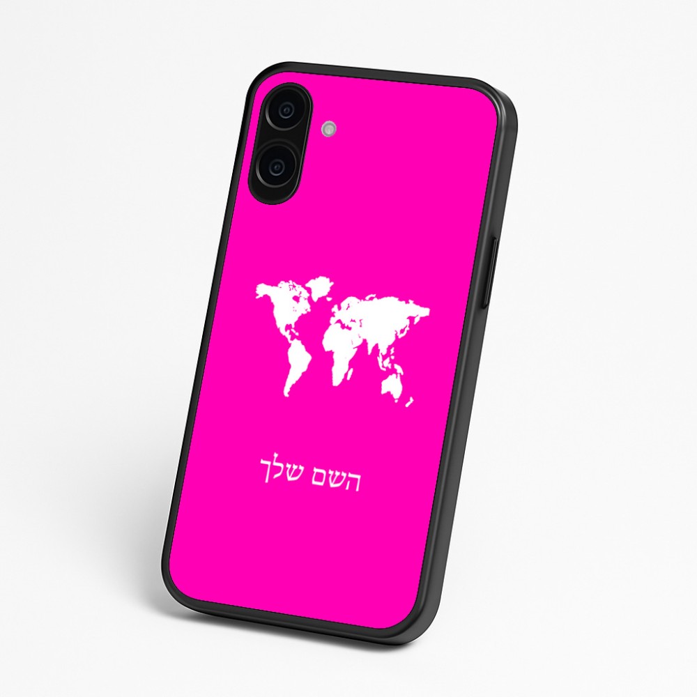 כיסוי בעיצוב אישי עם השם שלך לדגם - Nothing Phone (3a) בעיצוב מפת העולם