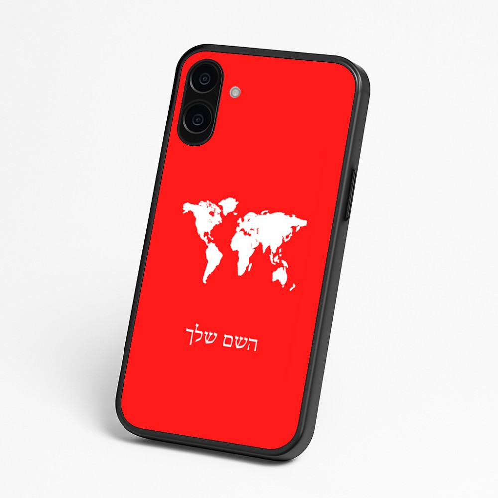 כיסוי בעיצוב אישי עם השם שלך לדגם - Nothing Phone (3a) בעיצוב מפת העולם