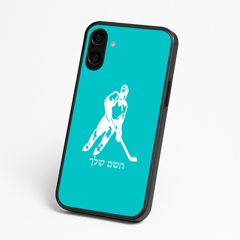 כיסוי בעיצוב אישי עם השם שלך לדגם - Nothing Phone (3a) בעיצוב שחקן הוקי