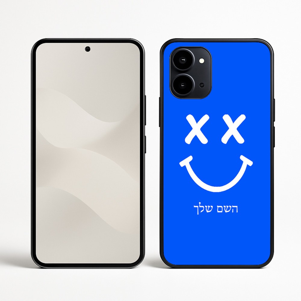 כיסוי בעיצוב אישי עם השם שלך לדגם - Nothing Phone (3a) בעיצוב סמיילי
