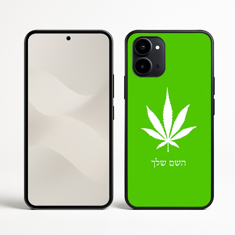 כיסוי בעיצוב אישי עם השם שלך לדגם - Nothing Phone (3a) בעיצוב עלה מריחואנה - גראס