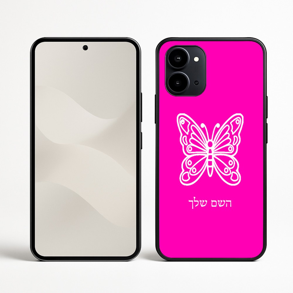 כיסוי בעיצוב אישי עם השם שלך לדגם - Nothing Phone (3a) בעיצוב פרפר