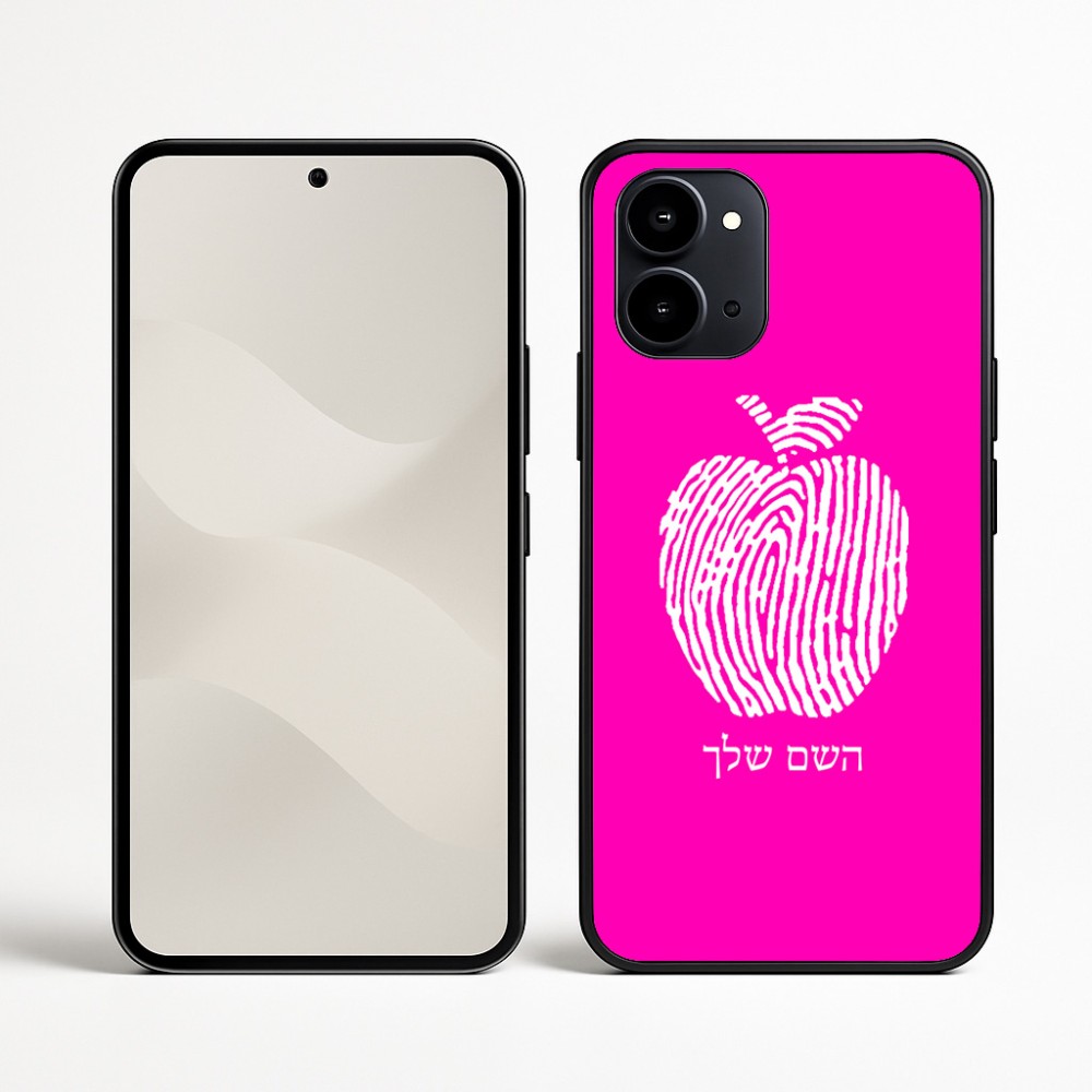 כיסוי בעיצוב אישי עם השם שלך לדגם - Nothing Phone (3a) בעיצוב הדפס תפוח