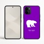 כיסוי בעיצוב אישי עם השם שלך לדגם - Nothing Phone (3a) בעיצוב דוב