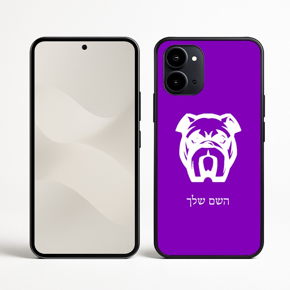 כיסוי בעיצוב אישי עם השם שלך לדגם - Nothing Phone (3a) בעיצוב פרצוף בולדוג