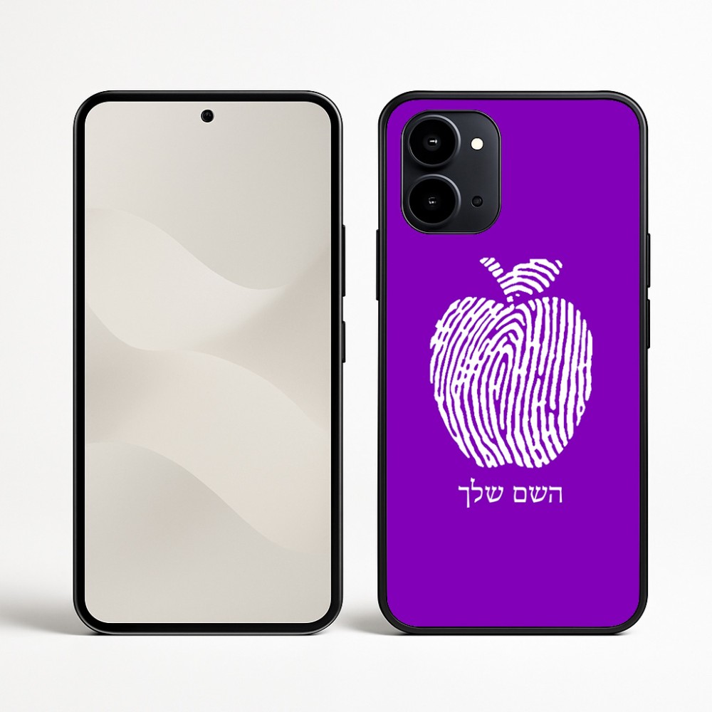 כיסוי בעיצוב אישי עם השם שלך לדגם - Nothing Phone (3a) בעיצוב הדפס תפוח