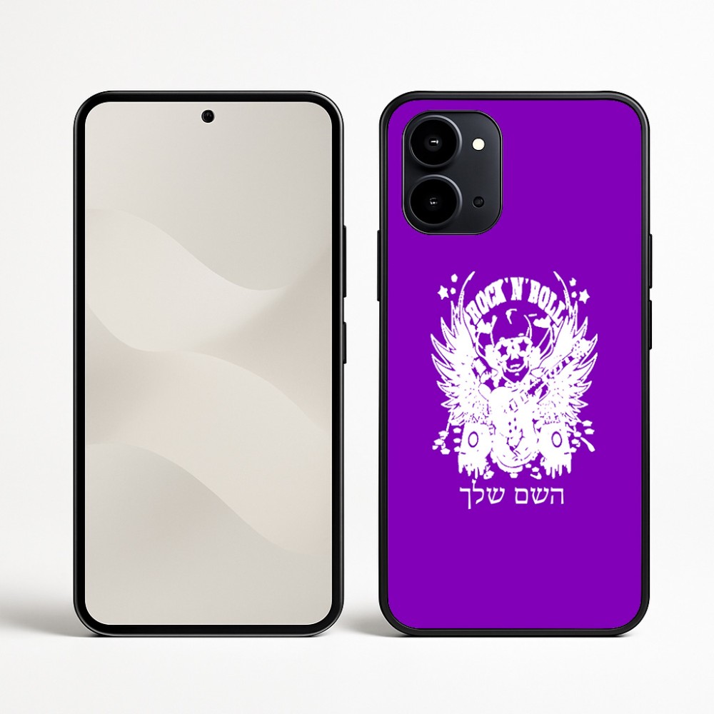כיסוי בעיצוב אישי עם השם שלך לדגם - Nothing Phone (3a) בעיצוב רוקנרול