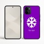 כיסוי בעיצוב אישי עם השם שלך לדגם - Nothing Phone (3a) בעיצוב שלג