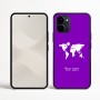 כיסוי בעיצוב אישי עם השם שלך לדגם - Nothing Phone (3a) בעיצוב מפת העולם