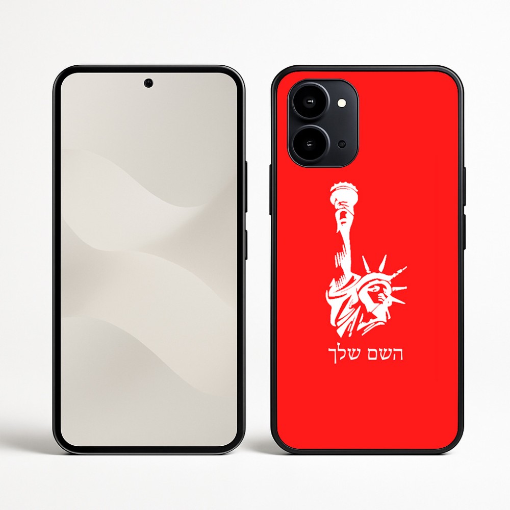 כיסוי בעיצוב אישי עם השם שלך לדגם - Nothing Phone (3a) בעיצוב פסל החירות