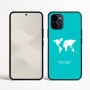 כיסוי בעיצוב אישי עם השם שלך לדגם - Nothing Phone (3a) בעיצוב מפת העולם
