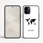כיסוי בעיצוב אישי עם השם שלך לדגם - Nothing Phone (3a) בעיצוב מפת העולם