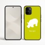 כיסוי בעיצוב אישי עם השם שלך לדגם - Nothing Phone (3a) בעיצוב קרנף