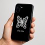 כיסוי בעיצוב אישי עם השם שלך לדגם - Nothing Phone (3a) בעיצוב פרפר