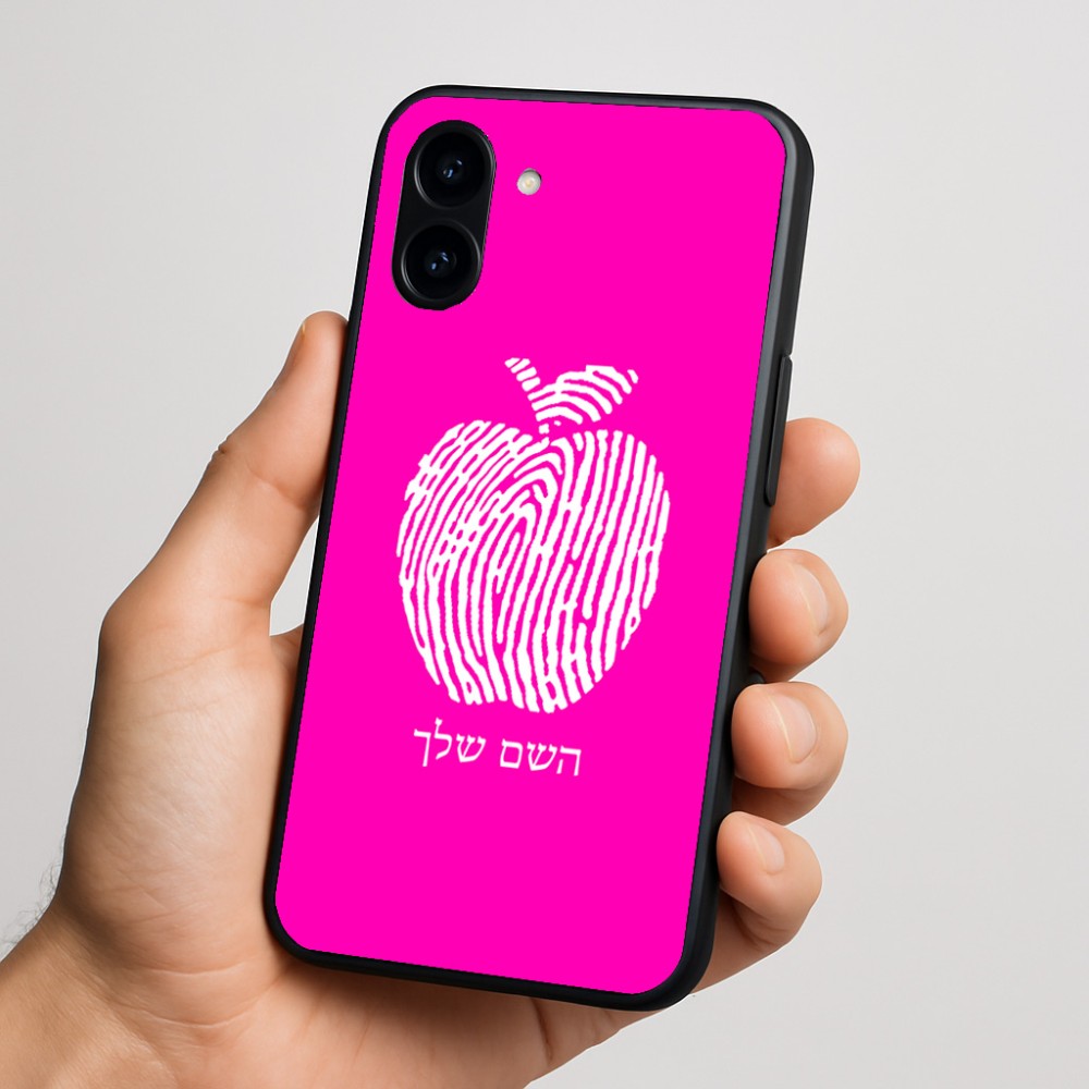 כיסוי בעיצוב אישי עם השם שלך לדגם - Nothing Phone (3a) בעיצוב הדפס תפוח