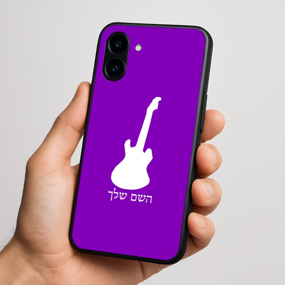 כיסוי בעיצוב אישי עם השם שלך לדגם - Nothing Phone (3a) בעיצוב גיטרה