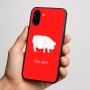 כיסוי בעיצוב אישי עם השם שלך לדגם - Nothing Phone (3a) בעיצוב חזיר