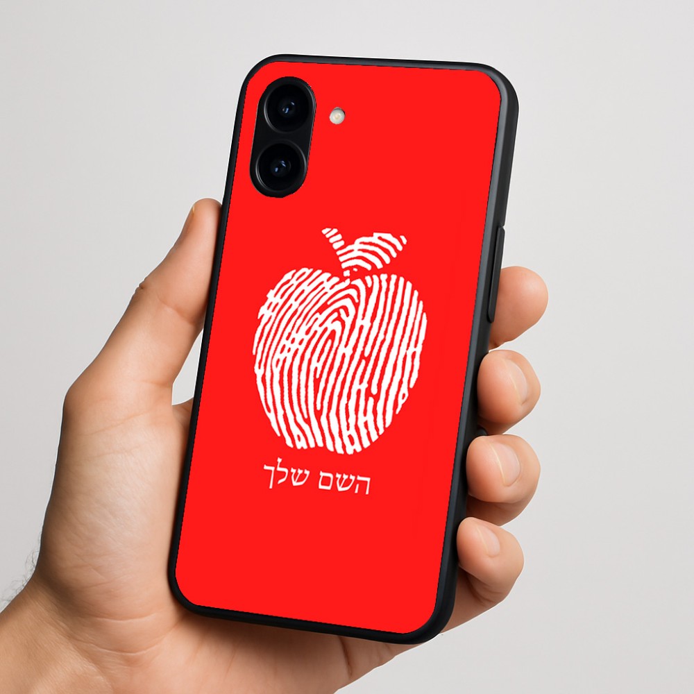 כיסוי בעיצוב אישי עם השם שלך לדגם - Nothing Phone (3a) בעיצוב הדפס תפוח