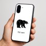 כיסוי בעיצוב אישי עם השם שלך לדגם - Nothing Phone (3a) בעיצוב דוב