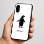 כיסוי בעיצוב אישי עם השם שלך לדגם - Nothing Phone (3a) בעיצוב פינגווין