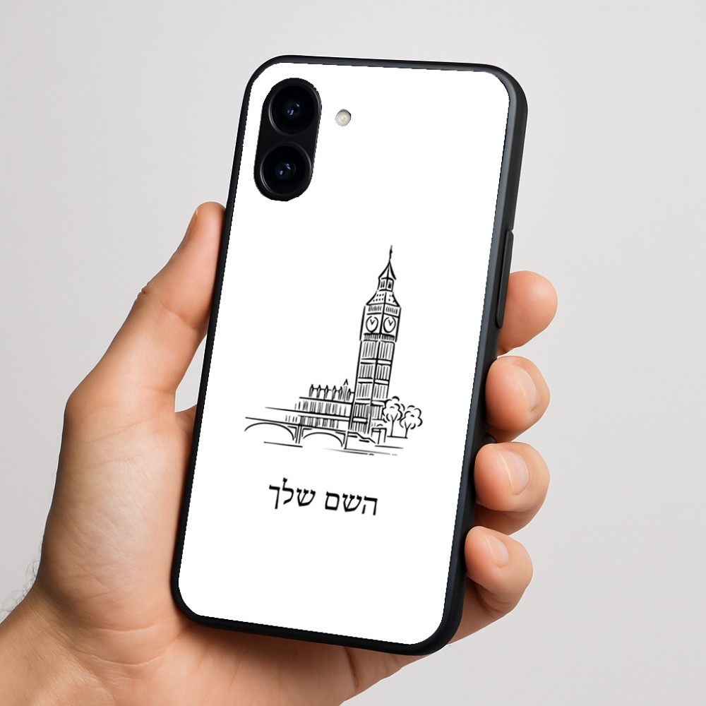 כיסוי בעיצוב אישי עם השם שלך לדגם - Nothing Phone (3a) בעיצוב ביג בן