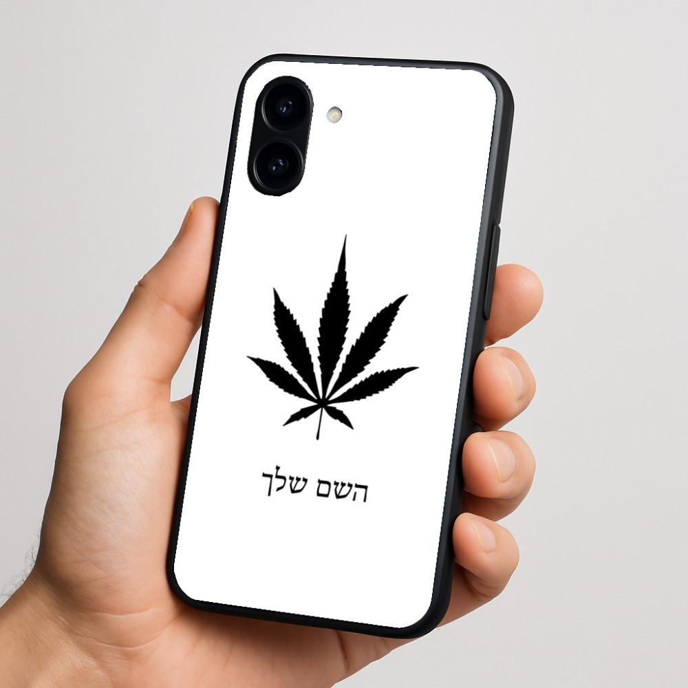 כיסוי בעיצוב אישי עם השם שלך לדגם - Nothing Phone (3a) בעיצוב עלה מריחואנה - גראס
