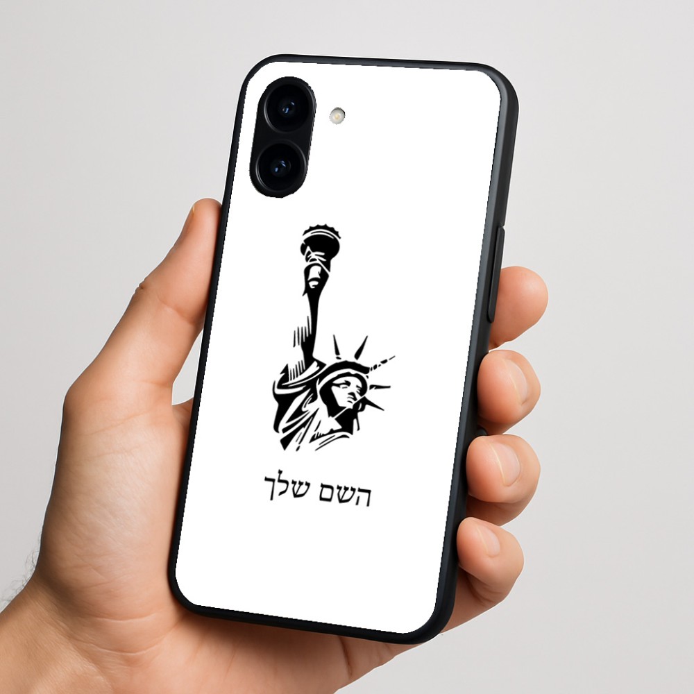 כיסוי בעיצוב אישי עם השם שלך לדגם - Nothing Phone (3a) בעיצוב פסל החירות