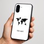 כיסוי בעיצוב אישי עם השם שלך לדגם - Nothing Phone (3a) בעיצוב מפת העולם