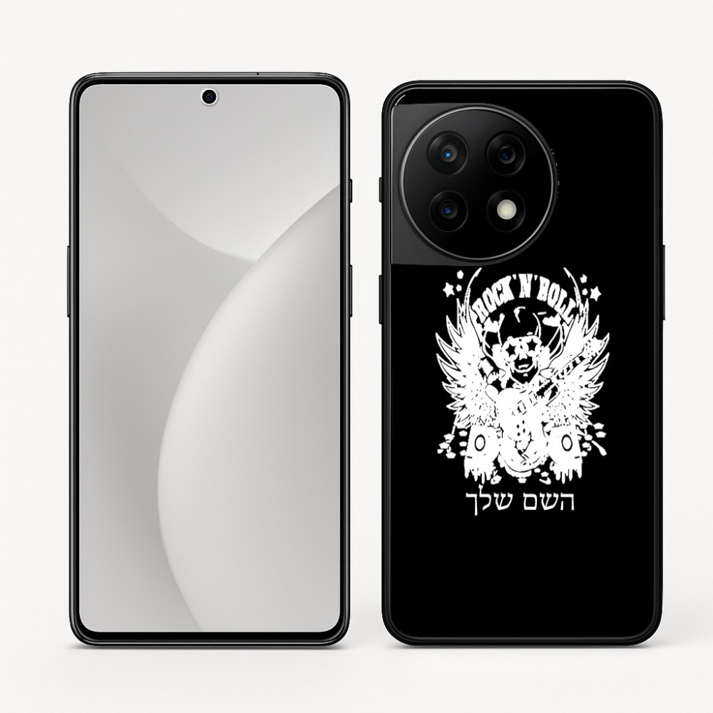 כיסוי בעיצוב אישי עם השם שלך לדגם - OnePlus 11R בעיצוב רוקנרול