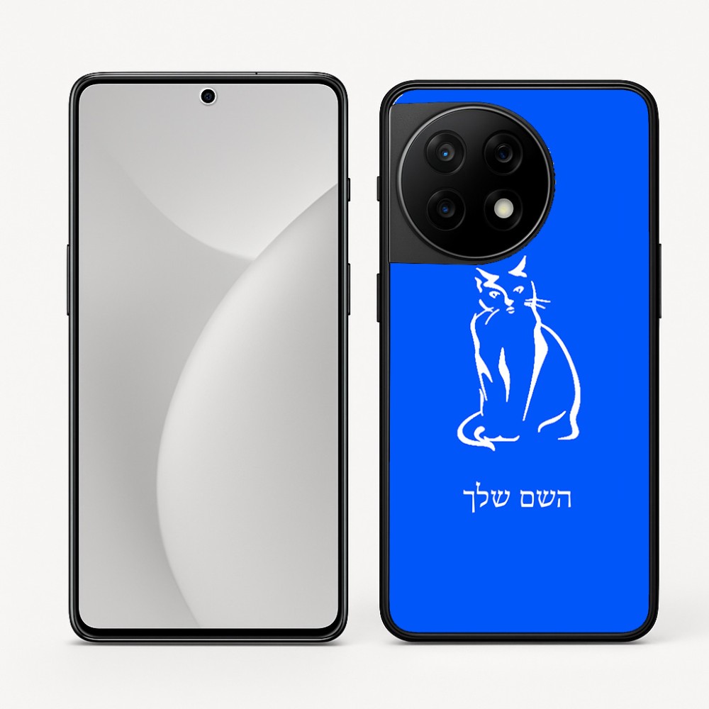 כיסוי בעיצוב אישי עם השם שלך לדגם - OnePlus 11R בעיצוב חתול