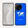 כיסוי בעיצוב אישי עם השם שלך לדגם - OnePlus 11R בעיצוב מפת העולם