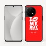 כיסוי בעיצוב אישי עם השם שלך לדגם - OnePlus 11R בעיצוב נשקי את חבר שלי