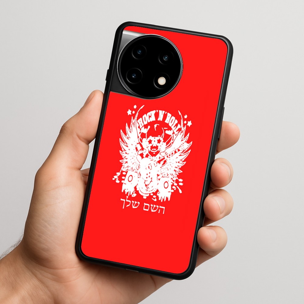 כיסוי בעיצוב אישי עם השם שלך לדגם - OnePlus 11R בעיצוב רוקנרול