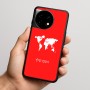 כיסוי בעיצוב אישי עם השם שלך לדגם - OnePlus 11R בעיצוב מפת העולם